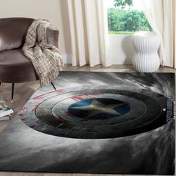 Captain America Shield Area Rugs Marvel Movies Living Room Carpet Fn101238