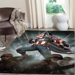 Captain America Shield Area Rugs Marvel Movies Living Room Carpet Fn101240