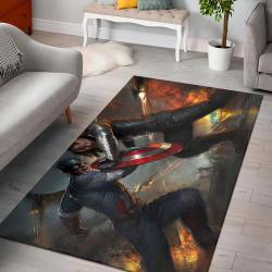 Captain America Shield Fight The Winter Soldier Rug Living Room Rug Home