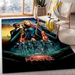 Captain Marvel Movie Area Rug For Gift Bedroom Living Room Area Rug Home Decor