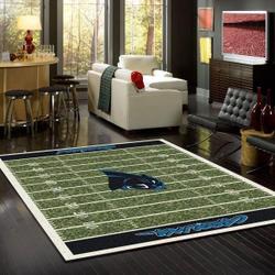 NFL Carolina Panthers Football Team Logo Home Field Living Room Area Rug