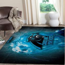 NFL Carolina Panthers Team Logo Living Room Area Rug Home Decor V3337