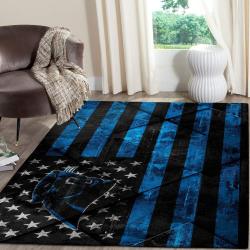 NFL Carolina Panthers US Flag Style Living Room Area Rug Home Decor V3341