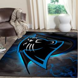 NFL Carolina Panthers Team Logo Living Room Area Rug Home Decor V3344