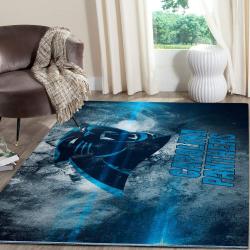 NFL Carolina Panthers Football Team Logo Living Room Area Rug Home Decor V3345