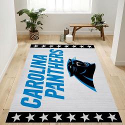 NFL Carolina Panthers Team Logo Living Room Area Rug Home Decor 2