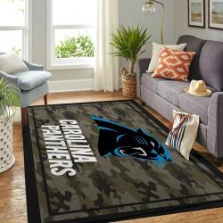 NFL Carolina Panthers Team Logo Living Room Area Rug Home Decor No2371