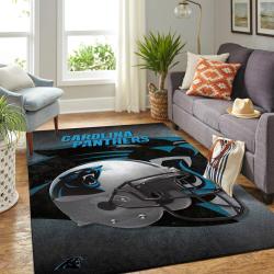 Carolina Panthers Nfl Area Rugs Team Helmet Living Room Carpet Sports Rug
