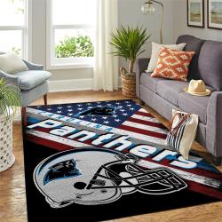Carolina Panthers Nfl Area Rugs American Flag Style Living Room Carpet Rug