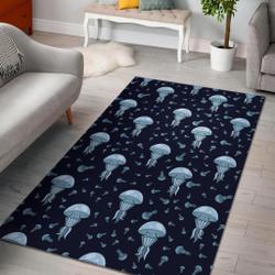 Cartoon Jellyfish Print Pattern Area Rug Area Rug Living Room Carpet Rug Regtangle Carpet Floor Decor Home Decor