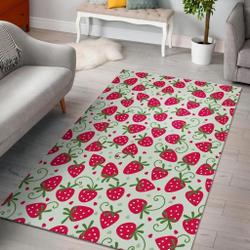 Cartoon Strawberry Pattern Print Area Rug Area Rug Living Room Carpet Rug Regtangle Carpet Floor Decor Home Decor