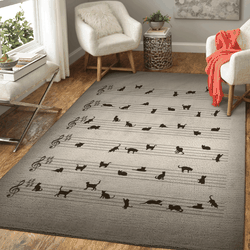 Cat Song Music Made Out Of Cats! Concepts Art For Fans Area Rug Living Room Carpet Rug Regtangle Carpet Floor Decor Home Decor