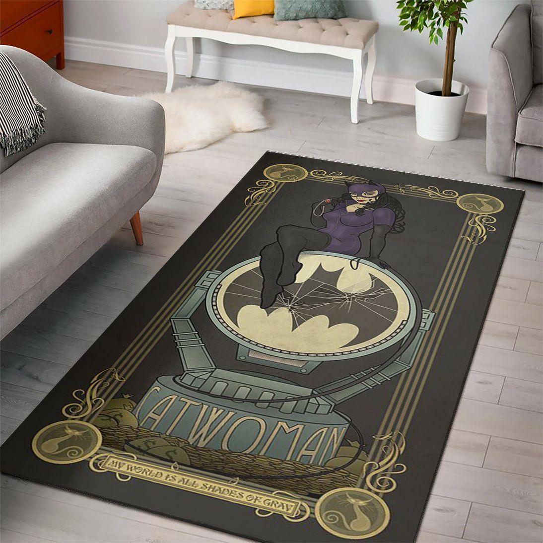 Cat Woman Dc Comic Movies Area Rugs Living Room Carpet Rug Regtangle Carpet Floor Decor Home Decor