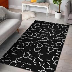 Chemistry Science Pattern Print Area Rug Living Room Rug Home Decor