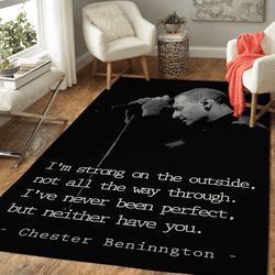 Chester Bennington Quotes Music Artwork Art For Fans Area Rug Living Room Carpet Rug Regtangle Carpet Floor Decor Home Decor