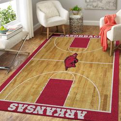 NCAA Arkansas Razorbacks Football Area Rug Living Room Rug Home Decor
