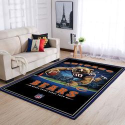 NFL Chicago Bears Football Area Rug Living Room Rug Home Decor Floor Rug
