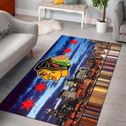 Chicago Blackhawks Area Rug Nhl Carpet Living Room Regtangle Carpet V5037