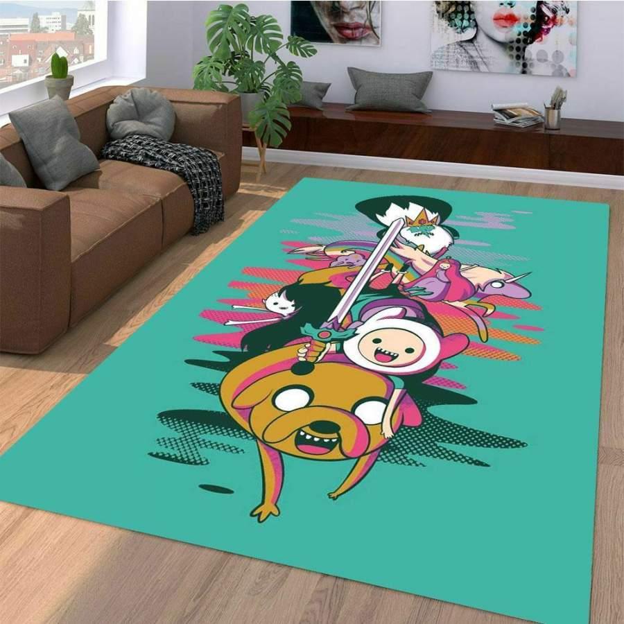 Adventure Time Rectangle Area Rug Living Room Rug Home Decor