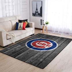 Chicago Cubs Wooden Area Rug Mlb Baseball Team Logo Carpet Living Room Rugs 3
