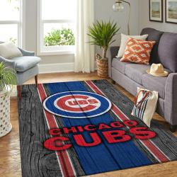Chicago Cubs Wooden Area Rug Mlb Baseball Team Logo Carpet Living Room Rugs 4