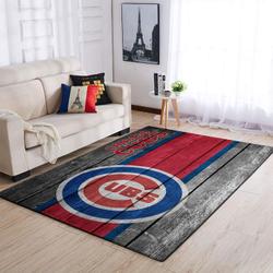 Chicago Cubs Wooden Area Rug Mlb Baseball Team Logo Carpet Living Room Rugs 5