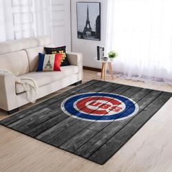 Chicago Cubs Wooden Area Rug Mlb Baseball Team Logo Carpet Living Room Rugs 6