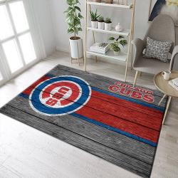 Chicago Cubs Wooden Area Rug Mlb Baseball Team Logo Carpet Living Room Rugs 6