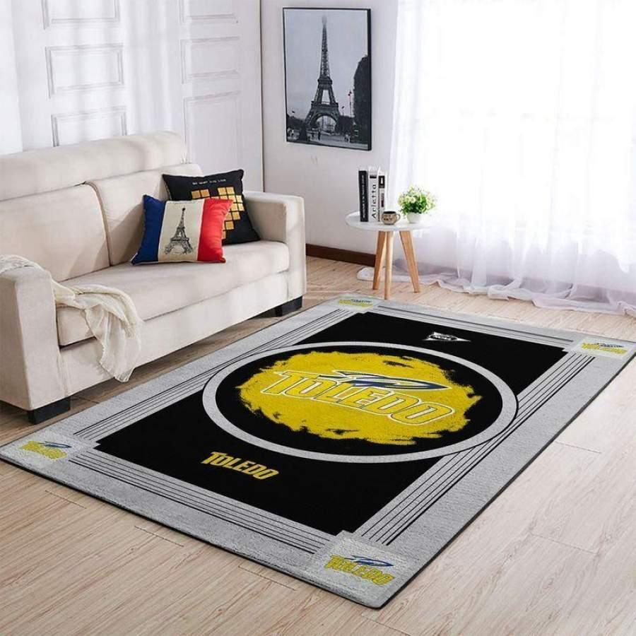 Ncaa Football Toledo Rockets Team Logo Carpet Rug Living Room 20030365 1