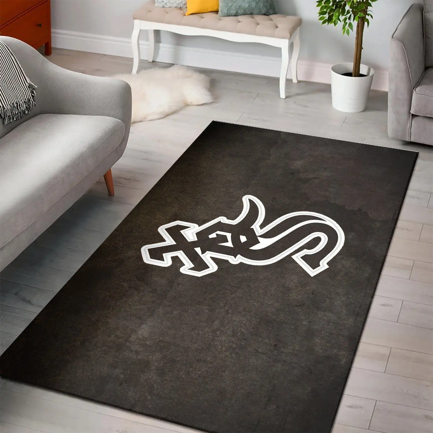 Chicago White Sox Area Rug Mlb Baseball Team Logo Carpet Living Room Rugs Rug Regtangle Carpet Floor Decor Home Decor V604