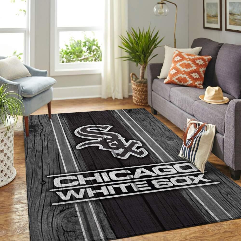 Chicago White Sox Mlb Area Rugs Baseball Living Room Carpet Team Logo Wooden Style Home Rug Regtangle Carpet Floor Decor Home Decor