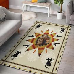 Chief And Warriors Native American Area Rug Living Room Rug Home Decor