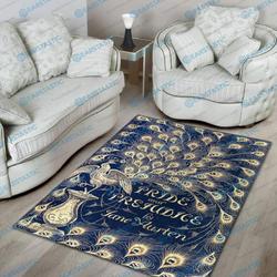 Christmas Gift Peacock Jane Austen Area Rug Living Room Rug Home Decorv0512 Floor Decor