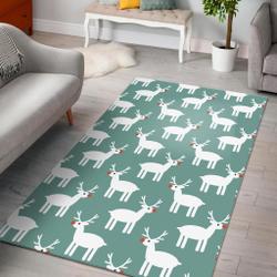 Christmas Reindeer Pattern Print Area Rug Living Room Rug Home Decor