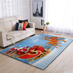 Christmas Santa Claus & Deer Sleigh Area Rug 19100314 Ofd Area Rug Living Room Carpet Rug Regtangle Carpet Floor Decor Home Decor