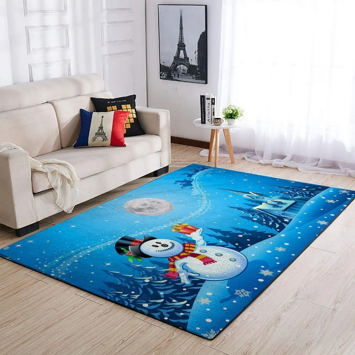 Christmas Snowman Area Rug 19100317 Ofd Area Rug Living Room Carpet Rug Regtangle Carpet Floor Decor Home Decor