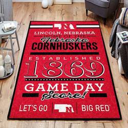 NCAA Nebraska Cornhuskers Area Rug Living Room Home Decor Dhcld1109