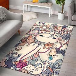 Disney Baymax Art Illustration Area Rug Living Room Rug Home Decor