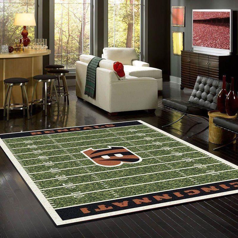 NFL Cincinnati Bengals Football Field Living Room Carpet Home Rug V8312