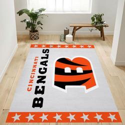 NFL Cincinnati Bengals Team Area Rug Living Room Carpet Home Rug 1
