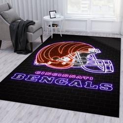 NFL Cincinnati Bengals Team Area Rug Living Room Carpet Home Rug 2