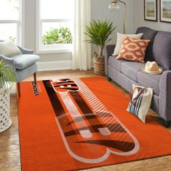 NFL Cincinnati Bengals Football Team Area Rug Living Room Carpet Home Rug
