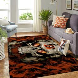 NFL Cincinnati Bengals Skull Style Area Rug Living Room Carpet Home Rug
