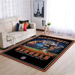Cincinnati Bengals Nfl Team Logo Area Rug Home Decor Living Room Rug