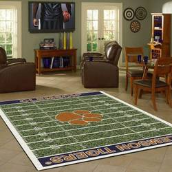 NCAA Clemson Tigers Home Field Football Living Room Rug Regtangle Carpet V11086