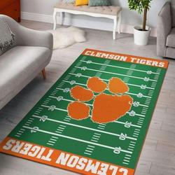 NCAA Clemson Tigers Football Field Area Rug Living Room Rug Home Decor 1910071