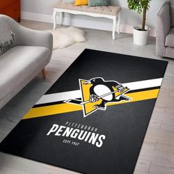 NHL Pittsburgh Penguins Hockey Area Rug Living Room Rug Home Decor 1912217