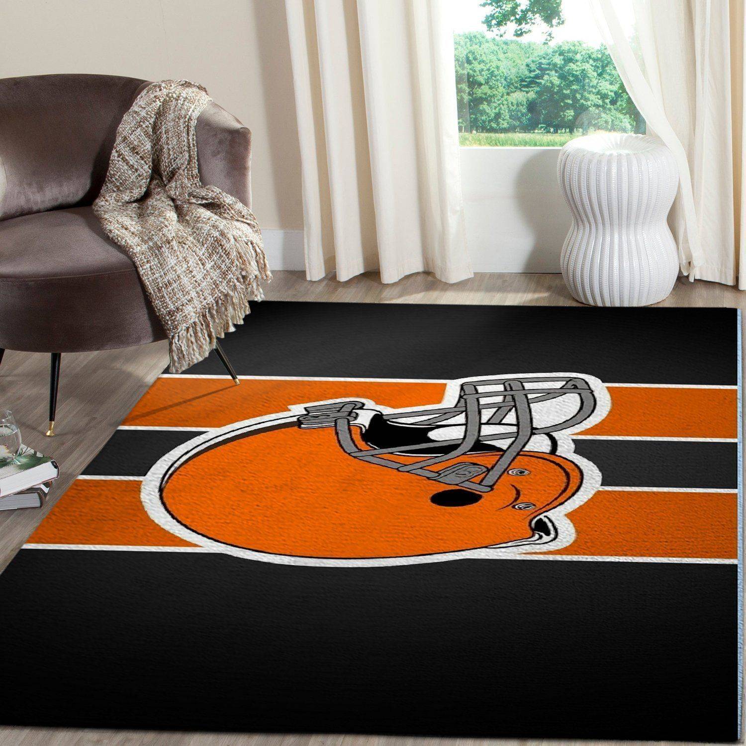 NFL Cleveland Browns Area Rug Football Rug Carpet Floor Decor Home Decor V1772