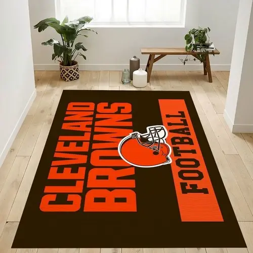 NFL Cleveland Browns Area Rug Football Rug Carpet Floor Decor Home Decor