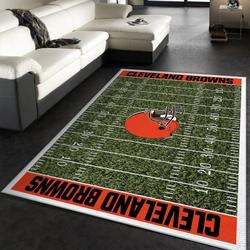 NFL Cleveland Browns Area Rug Football Field Carpet Floor Decor Home Decor 3